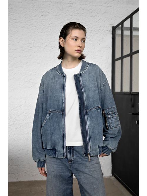 bomber davon NINE:INTHE:MORNING | 9SS26-DAV04DENIM CHIARO